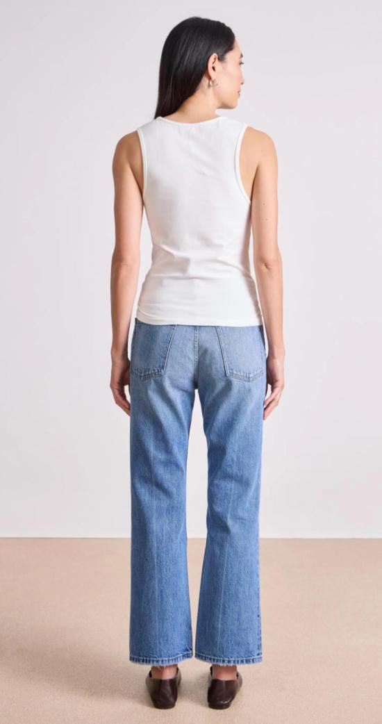  어피스 어파트 데님 팬츠 르네 킥 플레어 진 에르모사 워시 - APIECE APART