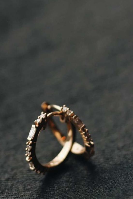  Charme Silkiner 이어링 샤르메 실키너 다이아몬드 후프 귀걸이 - OTHER BRANDS