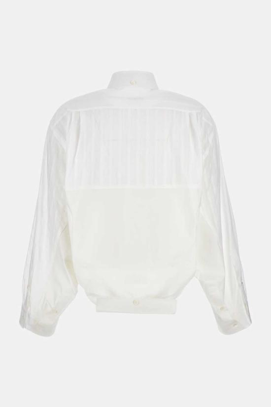  MM6 메종마르지엘라 블라우스 Mm6 메종 마르지엘라 비대칭 셔츠 화이트 - MM6 MAISON MARGIELA