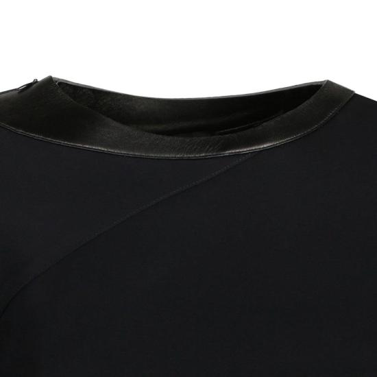  톰포드 숏 원피스 톰 포드 컷아웃 디테일 크루넥 미니 드레스 블랙 - TOMFORD