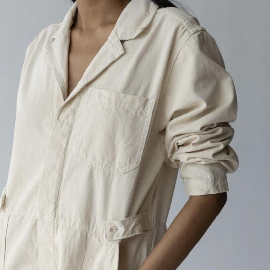  샤이나 모트 점프수트 페인터 커버올 내추럴/프렌치 블루 - SHAINA MOTE