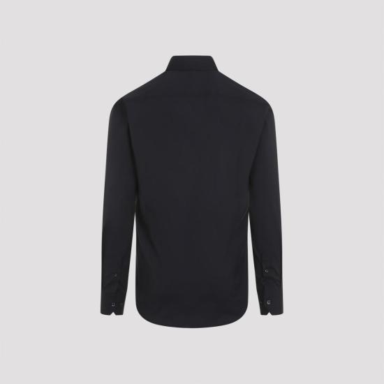  조르지오 아르마니 긴팔 셔츠 셔츠 다크 네이비 - GIORGIO ARMANI