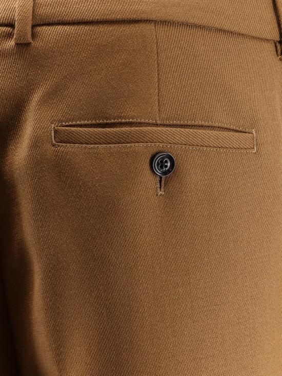  아미 스트레이트 팬츠 알렉상드르 마티우시 버진 울 팬츠 브라운 - AMI