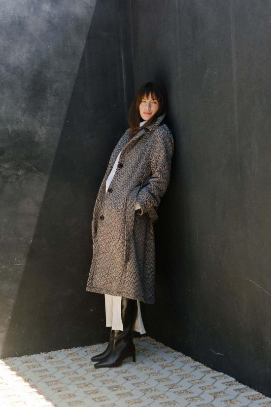  Whimsy + Row 트렌치 코트 윔지 + 로우 에밀리아 코트 블랙/화이트