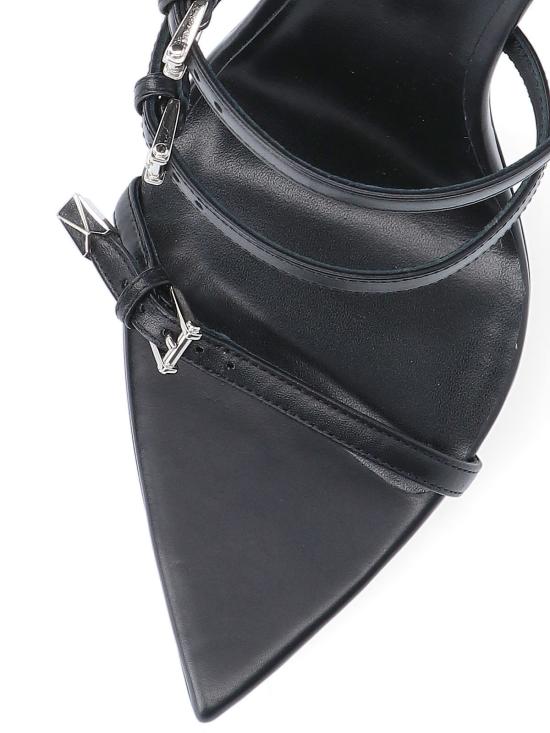  베르사체 샌들 멀티 스트랩 뒷지퍼  블랙 - VERSACE