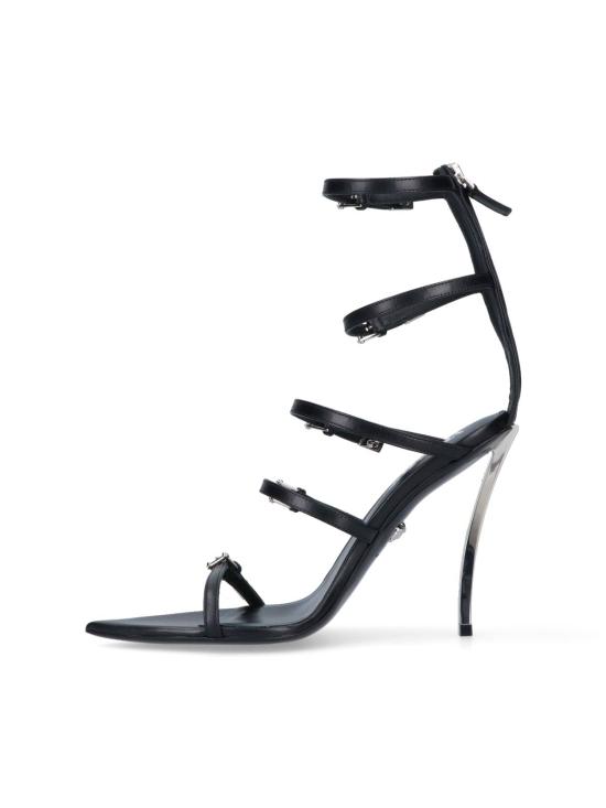  베르사체 샌들 멀티 스트랩 뒷지퍼  블랙 - VERSACE