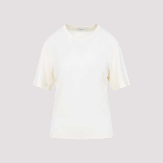  르메르 반팔 티셔츠 리브 티셔츠 라이트 크림 - LEMAIRE