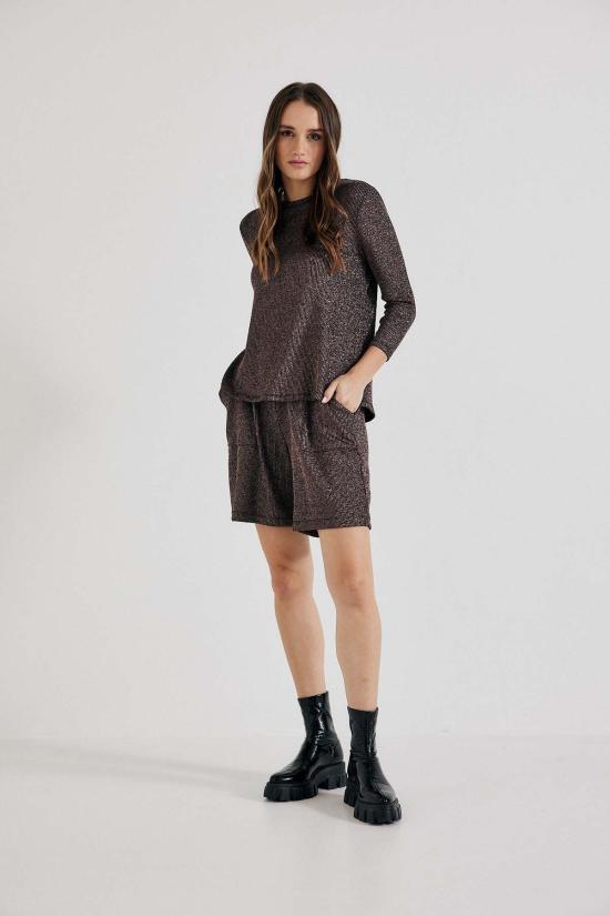  린제이 니콜라스 뉴욕 숏 원피스 린지 니콜라스 뉴욕 디스코 글리터 쇼츠 브론즈 - LINDSAY NICHOLAS NEW YORK