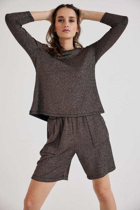  린제이 니콜라스 뉴욕 숏 원피스 린지 니콜라스 뉴욕 디스코 글리터 쇼츠 브론즈