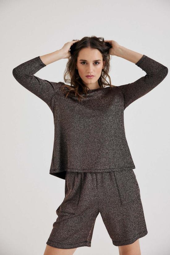  린제이 니콜라스 뉴욕 숏 원피스 린지 니콜라스 뉴욕 디스코 글리터 쇼츠 브론즈 - LINDSAY NICHOLAS NEW YORK