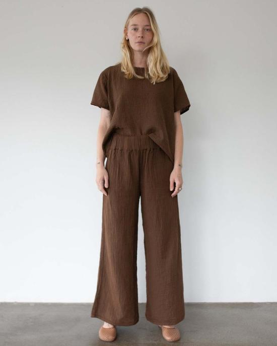  Honest Cotton 스트레이트 팬츠 어니스트 코튼 크링클 코튼 팬츠