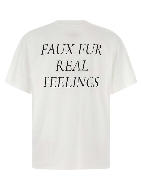  MM6 메종마르지엘라 반팔 티셔츠 Mm6 메종 마르지엘라 프린트 티셔츠 화이트/블랙 - MM6 MAISON MARGIELA