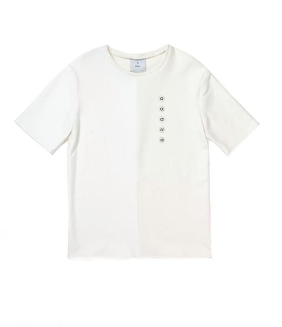  엠 프레스 반팔 티셔츠 M Press 이중 소재 티셔츠 화이트 - M PRESS