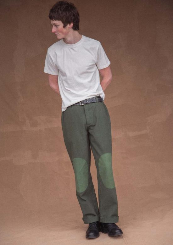  Sønderhaus 수트 팬츠 Donovan 트라우저 그린/화이트