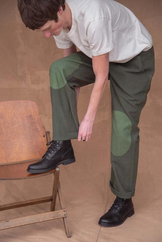  Sønderhaus 수트 팬츠 Donovan 트라우저 그린/화이트 - OTHER BRANDS