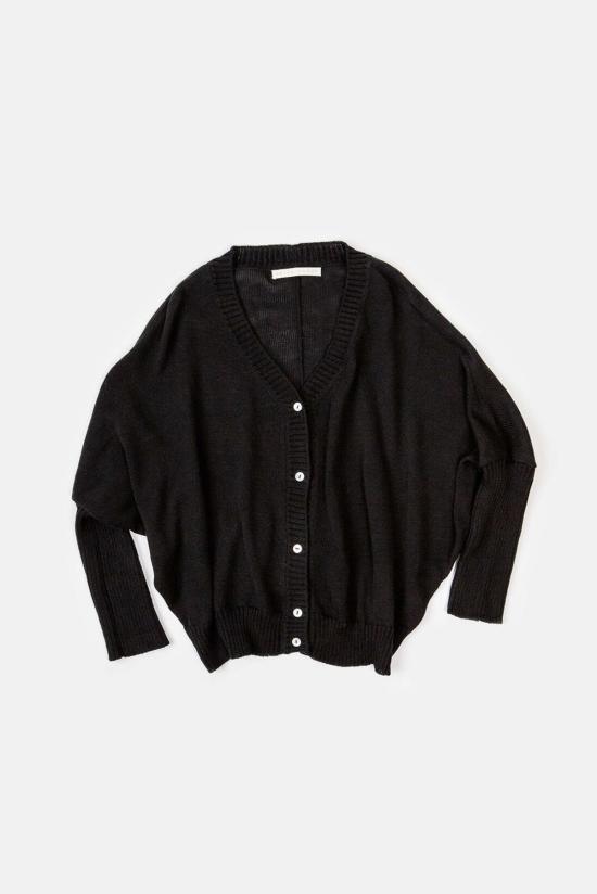  에리카 타노브 가디건 에리카 타노프 피마 코튼 박스  블랙