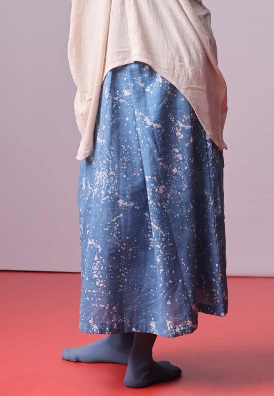  IKKIVI 롱 스커트 이키비 키에코 스커트 블루 - OTHER BRANDS