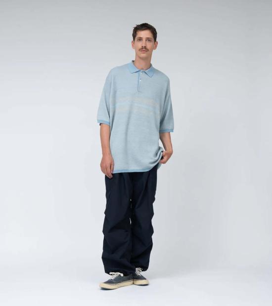  나나미카 폴로 티셔츠 폴로 스웨터 색소폰 - NANAMICA