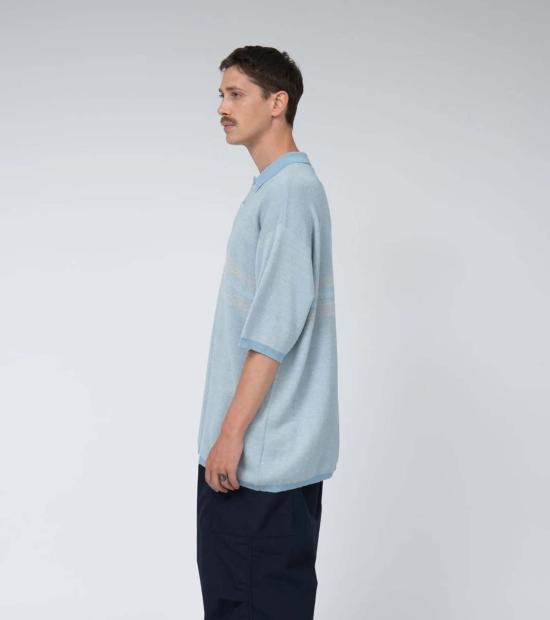  나나미카 폴로 티셔츠 폴로 스웨터 색소폰 - NANAMICA