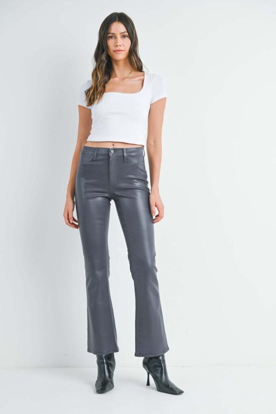  저스트 블랙 데님 데님 팬츠 미드라이즈 부츠컷 시저컷 데님 - JUST BLACK DENIM