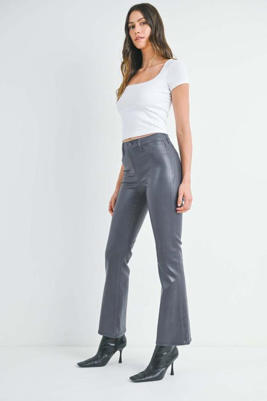  저스트 블랙 데님 데님 팬츠 미드라이즈 부츠컷 시저컷 데님 - JUST BLACK DENIM