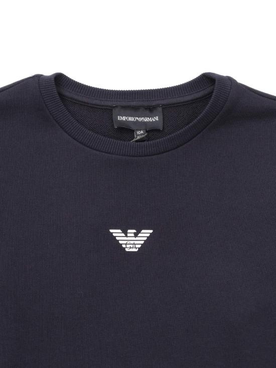  [키즈] 엠포리오 아르마니 풀오버 아동용 스웨트셔츠 블루 - EMPORIO ARMANI