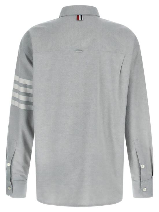  톰브라운 셔츠 톰 브라운 4바 플란넬  그레이 - THOM BROWNE