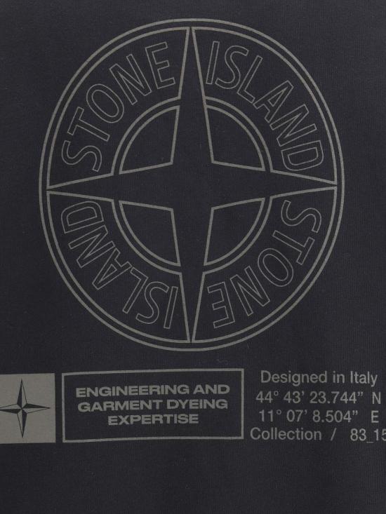  스톤 아일랜드 긴팔 티셔츠 스톤아일랜드 로고 스웨트셔츠 블랙 - STONE ISLAND