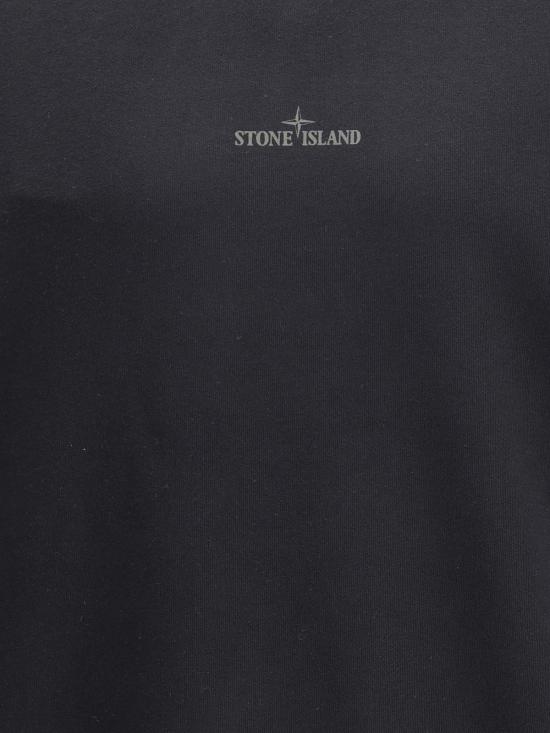 스톤 아일랜드 긴팔 티셔츠 스톤아일랜드 로고 스웨트셔츠 블랙 - STONE ISLAND