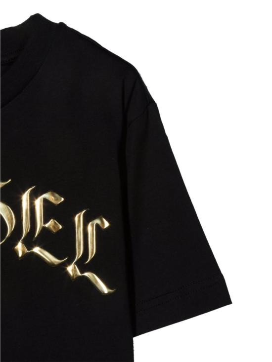  [키즈] 디젤 트레이닝 상의 어린이용  로고 티셔츠 블랙 - DIESEL