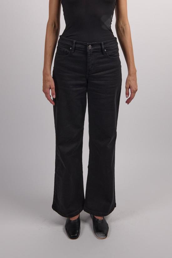  Outland denim 데님 팬츠 아웃랜드 데님 미아 미드 와이드 레그 진 블랙