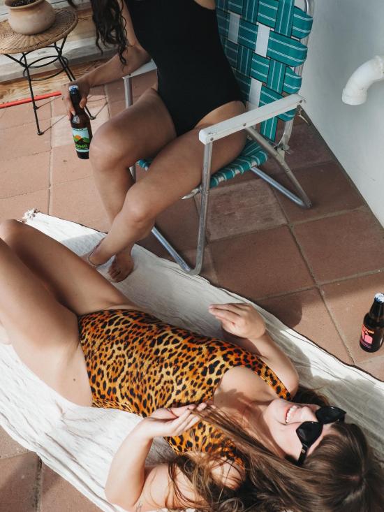  Minnow Bathers 원피스 수영복 미노우 바더스 마이요 수영복 레오파드 - OTHER BRANDS