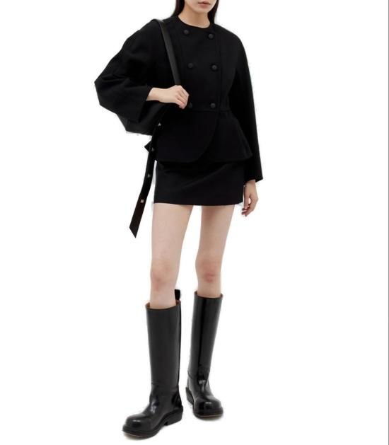  막스마라 자켓 막스 마라 더블브레스트 긴팔 재킷 블랙 - MAX MARA