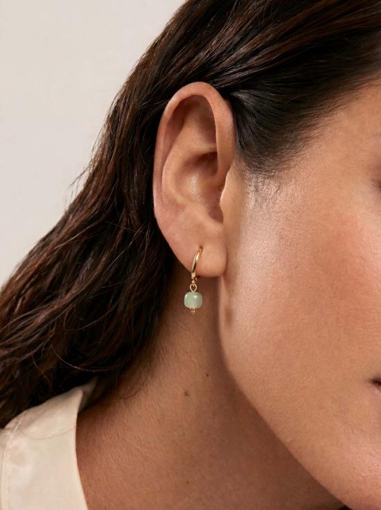  세레 이어링 세리 베리 스몰 후프 그린 - SEREE