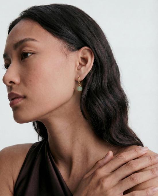  세레 이어링 세리 베리 스몰 후프 그린 - SEREE