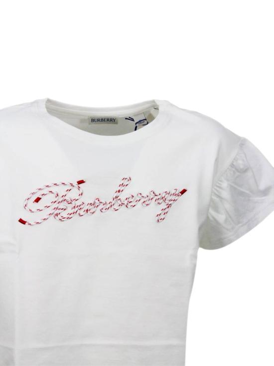  [키즈] 버버리 트레이닝 상의 아동용 티셔츠 (흰색) - BURBERRY
