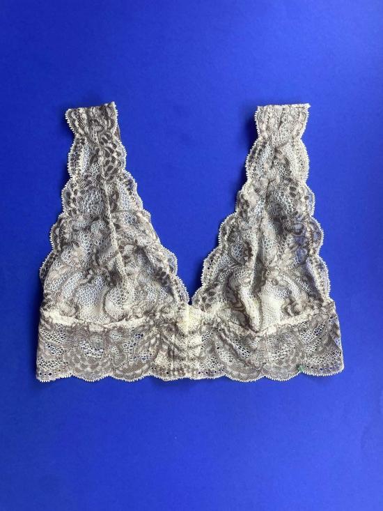  씨엘오 브라 클로 포르투나 레이스 렛 와이드 스트랩 화이트 스톰