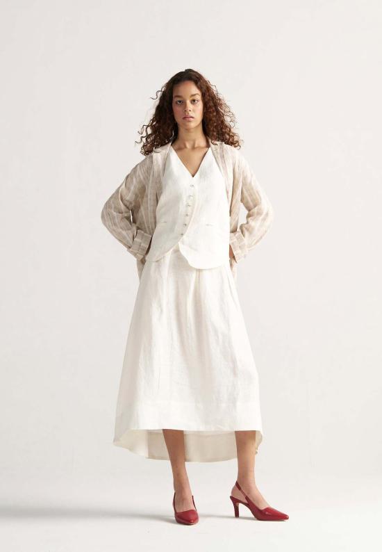  이키비 베스트 애프터눈 어페어 코디 세트 오프 화이트 - IKKIVI