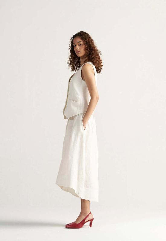  이키비 베스트 애프터눈 어페어 코디 세트 오프 화이트 - IKKIVI