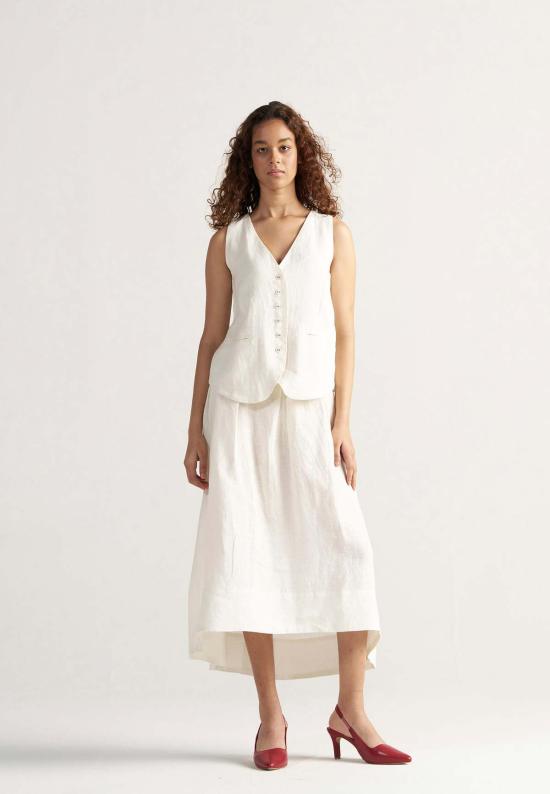  이키비 베스트 애프터눈 어페어 코디 세트 오프 화이트 - IKKIVI