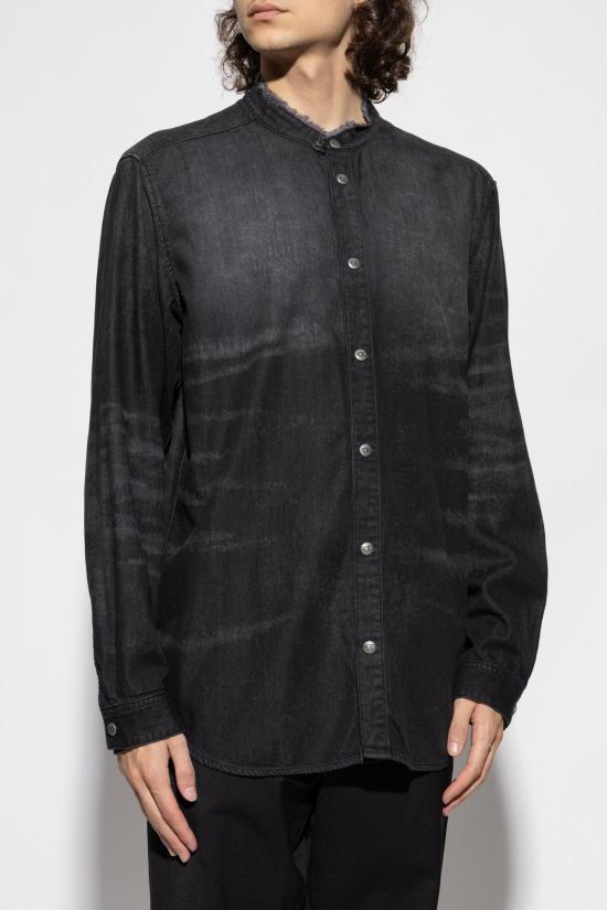  디젤 긴팔 셔츠 D 심플리 피쉬 셔츠 블랙/데님 - DIESEL