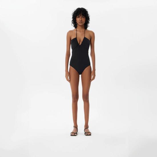  마리아 셰르 바디수트 티셔츠 알시나 니콜 보디수트 블랙 - MARIA CHER