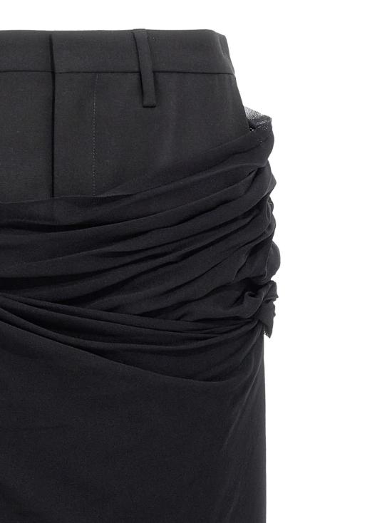  장 폴 고티에 스트레이트 팬츠 울 팬츠 블랙 - JEAN PAUL GAULTIER