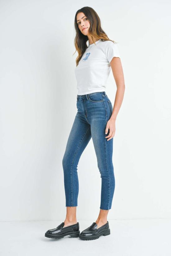  저스트 블랙 데님 데님 팬츠 클린 스트레치 스키니 라이트 데님 - JUST BLACK DENIM