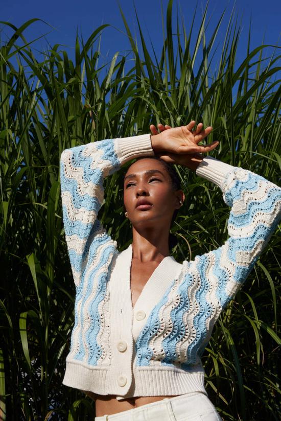  일레븐 식스 가디건 루나 카디 아이보리/로빈 에그 블루 - ELEVEN SIX