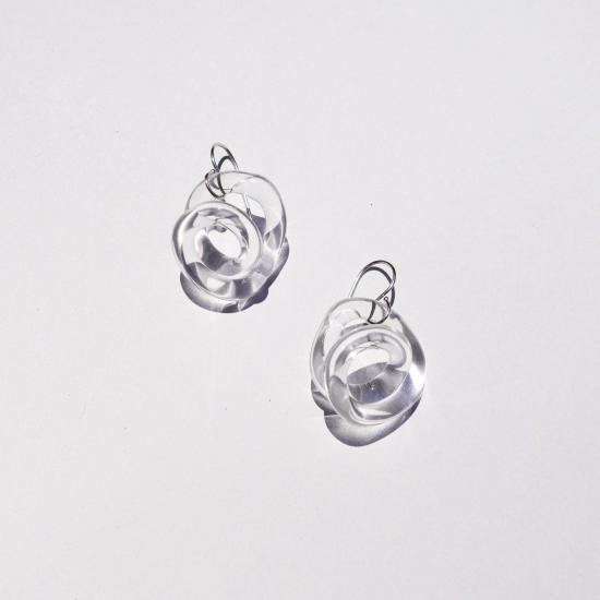  JANE D'ARENSBOURG 이어링 제인 다렌스버그 클리어 스퀴글 실버 - OTHER BRANDS