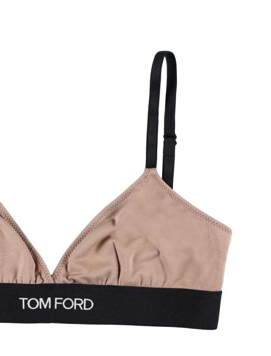  톰포드 브라 톰 포드 로고 언더밴드 트라이앵글  저지 소재 더스티 로즈 색상 - TOMFORD