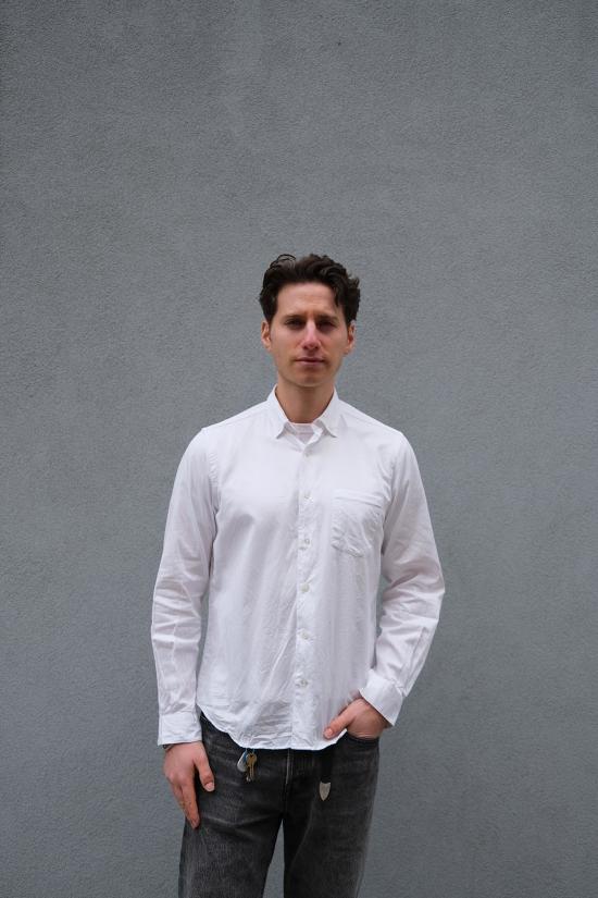  Steven Alan 긴팔 셔츠 스티븐 앨런 싱글 니들 셔츠 화이트 트윌