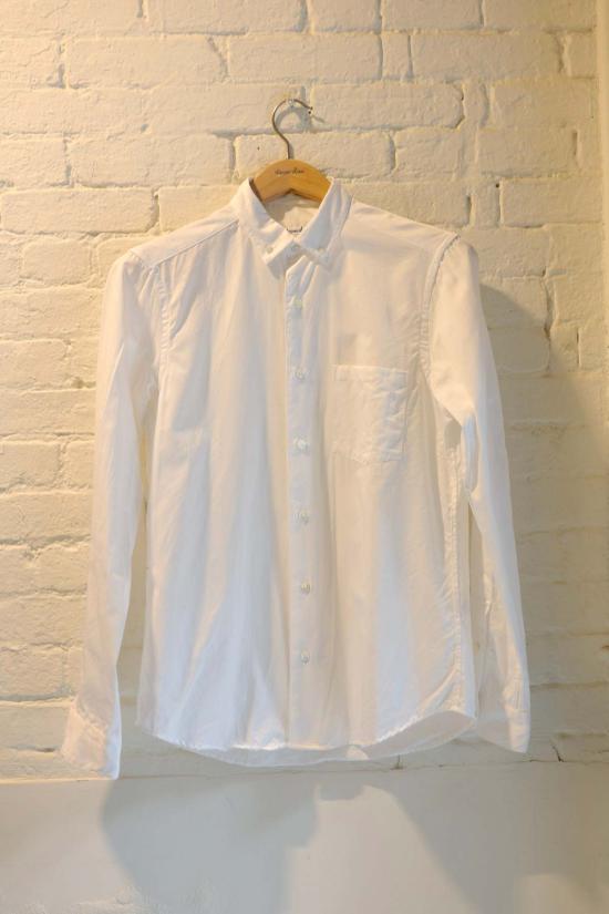  Steven Alan 긴팔 셔츠 스티븐 앨런 싱글 니들 셔츠 화이트 트윌 - STEVEN ALAN