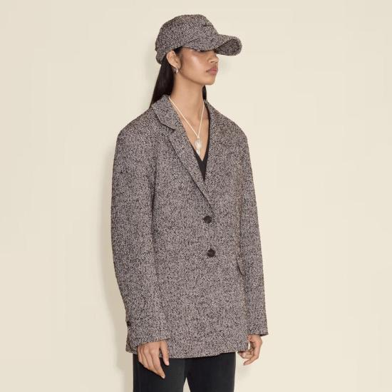  홀츠베일러 수트 자켓 홀즈와일러 에미 헤링본 블레이저 브라운 믹스 - HOLZWEILER